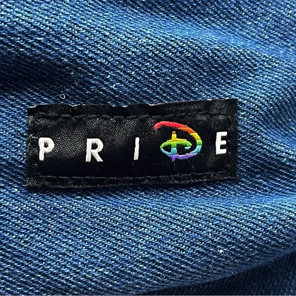 Walt Disney Pride Collection Love Denim Backpack Mickey Mouse Rainbow Disneyland - Picture 8 of 15